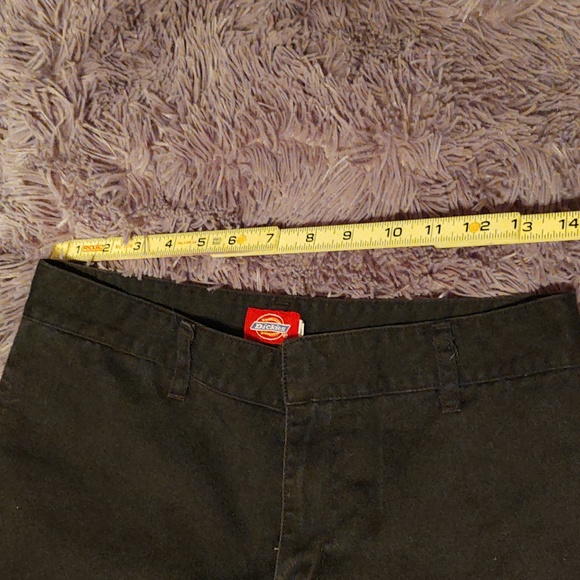 Dickies workwear jr women sz 5 black flat front capri pants PacSun Y2K VINT - Picture 7 of 8